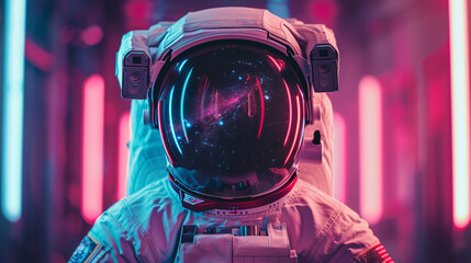 Vapor Wave Style Astronaut