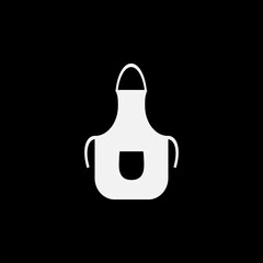 Apron icon isolated on black background from kitchen collection.