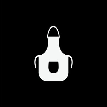 recommend clip art: Apron icon isolated on black background from kitchen collection.
