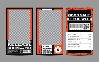 Hype social media post template set. Modern social media post bundle vector, Design editable template for social Template