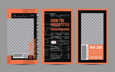 Hype social media post template set. Modern social media post bundle vector, Design editable template for social Template