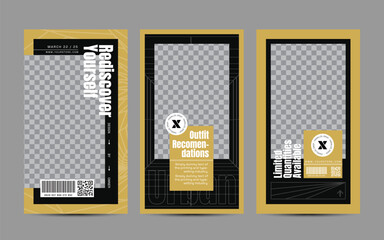 Hype social media post template set. Modern social media post bundle vector, Design editable template for social Template