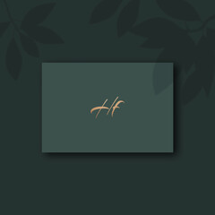 Hf logo design vector image