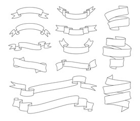 Collection of Line Art Banners.