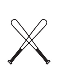  baseball bat icon on white background eps10