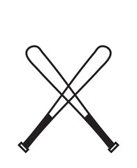  baseball bat icon on white background eps10