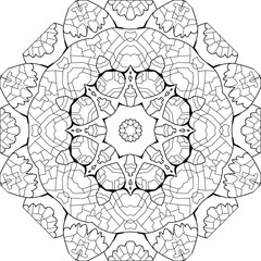 Cute Mandalas. Decorative unusual round ornaments for coloring. - 764169628
