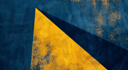 Growth Yellow and dark blue arrow pointing up, dark yellow and indigo, poster, grunge textured background texture. 