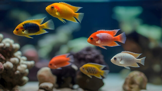 Stunning Colourful African Lake Malawi Cichlids