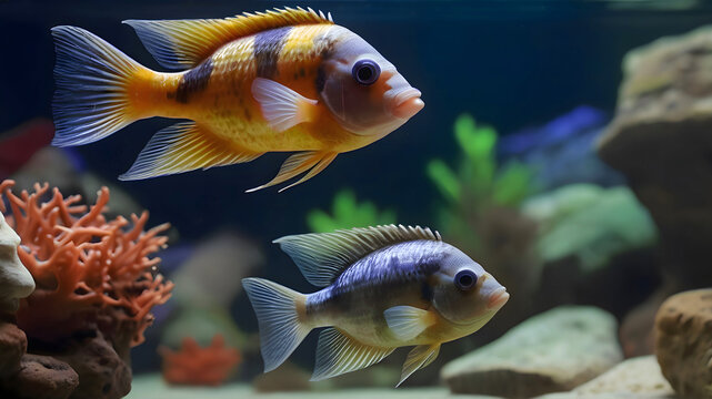Stunning Colourful African Lake Malawi Cichlids