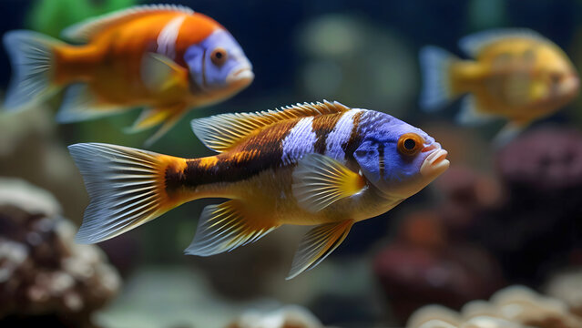 Stunning Colourful African Lake Malawi Cichlids