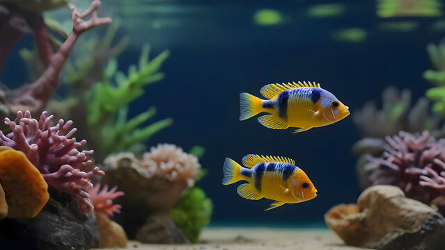 Stunning Colourful African Lake Malawi Cichlids