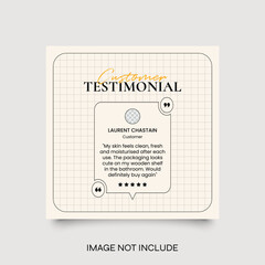 Creative Testimonial Social Media Template, What our Clients Say, Quote, Review, Feedback, Infographic Template, Label, Editable Vector Illustration