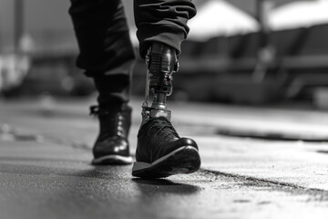 Modern Prosthetic Leg Showcasing Advanced Technology.