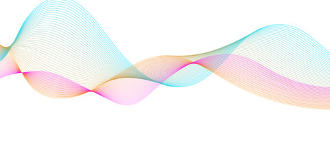 Abstract luxury wavy flowing dynamic smooth curve lines isolated background. Digital future technology concept. Design used for web design, cover, technology, science, data, music, magazine.