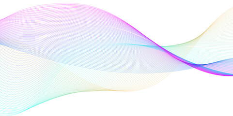 Abstract gradient wavy flowing dynamic smooth curve lines isolated background. Design used for presentation, web design, cover, web, texture, technology, science, data, music, magazine.