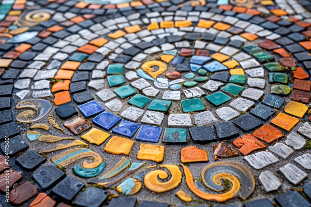 Poster mosaic - colorful and intricate background