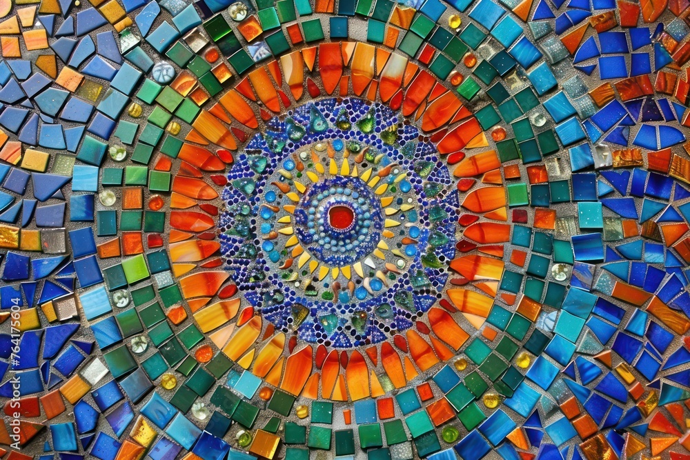 Poster mosaic - colorful and intricate background
