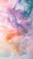 Colorful smoke billows and swirls in the air against a clean, white backdrop. The vibrant hues create a dynamic and striking visual effect.