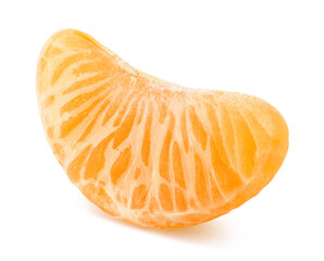 One peeled piece of mandarin, tangerine or clementine - 764176489