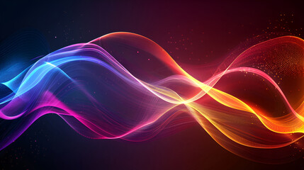 Abstract neon glowing liquid wave on dark background, futuristic technological design ,Abstract multicolor wavy line of light, neon glowing lines, magic energy space light concept, abstract background