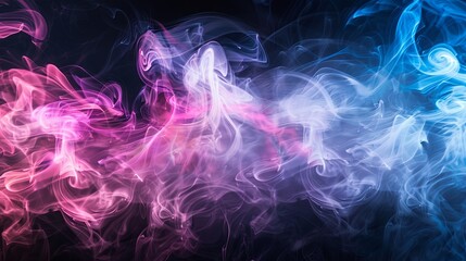 Whispering Hues: Ethereal Smoke Dance - obrazy, fototapety, plakaty