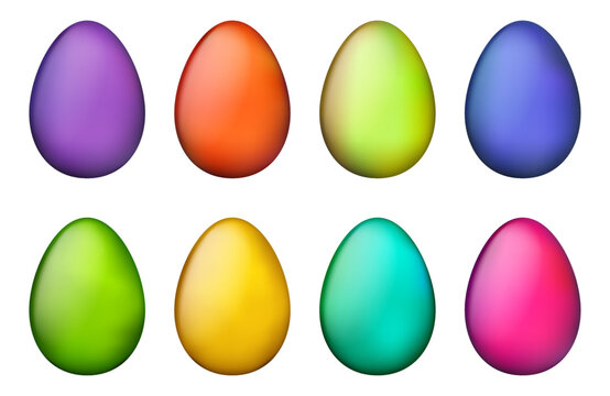 Vivid Easter Eggs Collection. Vector illustration