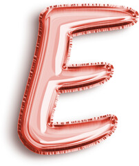 Red Foil Balloon Capitalized Letter E