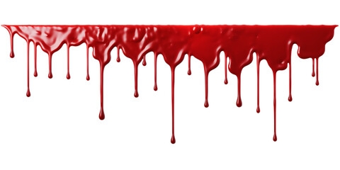  Drop blood isloated white background.