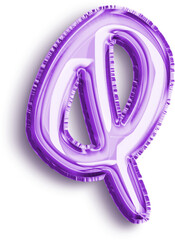 Violet Foil Balloon Capitalized Letter Q