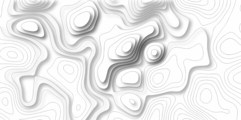 Obraz premium Seamless pattern with lines Topographic map. Geographic mountain relief. Abstract lines background. Contour maps. Vector illustration, Topo contour map on white background, Topographic contour lines.