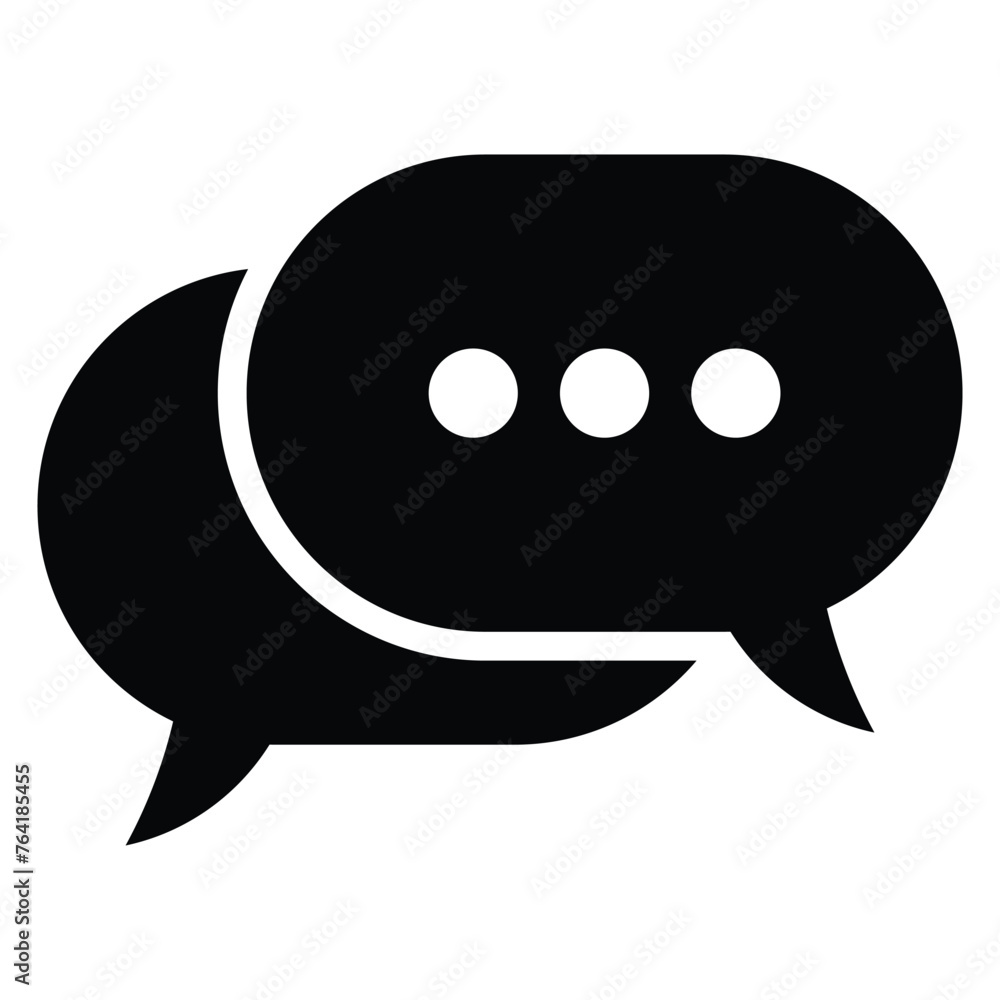Poster chat message comment icon. chat speech bubble with text sign and symbol, social media message. vecto