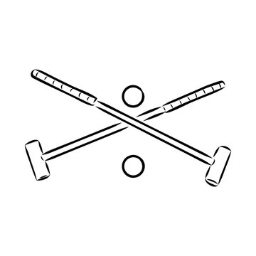 drawing of a croquet mallet