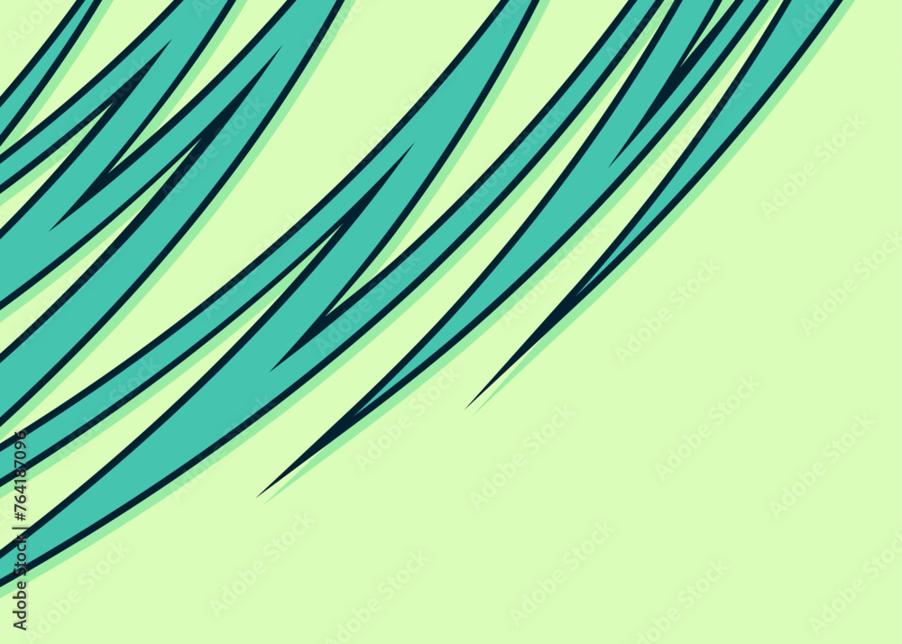 Poster abstract background with curved spike line pattern and with some copy space area