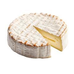 Delicious cheese camembert or brie isolated on transparent background