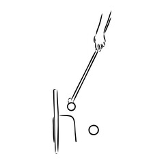 drawing of a croquet mallet