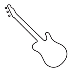 guitar icon isolated on white background, vector illustration.
