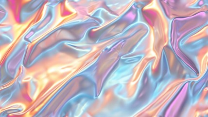 The silver fabric abstract picture in form of the brightly reflecting wave that seems like liquid yet looks solid at the same time and also bright shine with the source of the light of itself. AIGX01.
