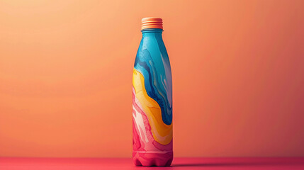 Colorful Soda Bottle Illustration