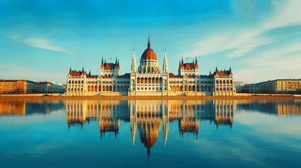 Fotobehang AI-generated image of the Budapest parliament © Sndor