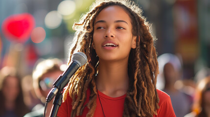 Showcase the power of nonviolent resistance to promote positive change with a peaceful demonstration or march advocating for peace, justice, and equality.