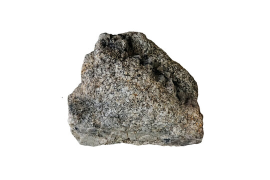 Granite rock isolated on a white background.