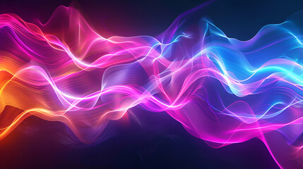 abstract background with smooth wavy lines in blue and pink colors ,Colorful Abstract Background With Wavy Lines