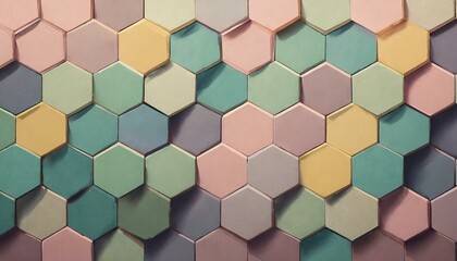color pastel Hexagons pattern