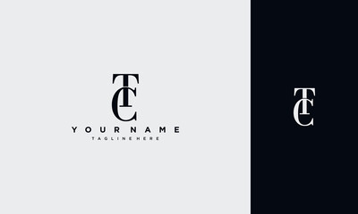 initial letter tc or ct  joined,logo Typography Vector design Template - obrazy, fototapety, plakaty