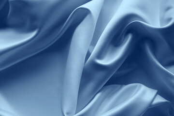 Lines in blue silk fabric - 764200692