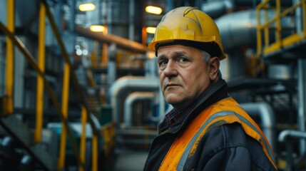 Portrait of male factory worker 