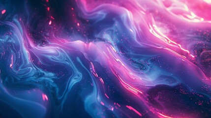 Abstract unicorn, synthwave color swirls, aerial view, neon highlights, mixed media look bright bold colors, 8k, macro lens, 3d