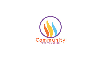 Community logo design inspiration vector template,