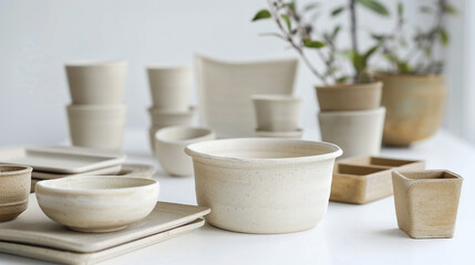 Biodegradable materials in product design eco friendly minimalist - obrazy, fototapety, plakaty